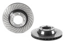 REAR DISC LH 330MM XDRILLED BREMBO PORSC