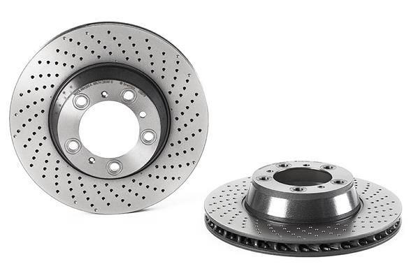 REAR DISC RH 330MM XDRILLED BREMBO PORSC