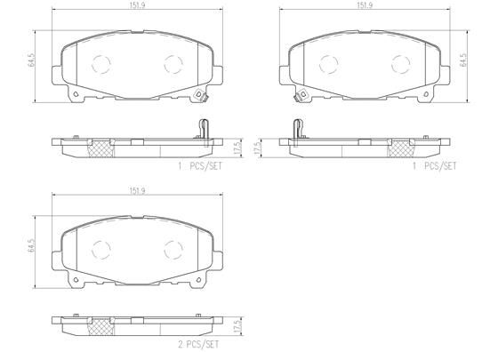 PADS FRONT BREMBO HONDA