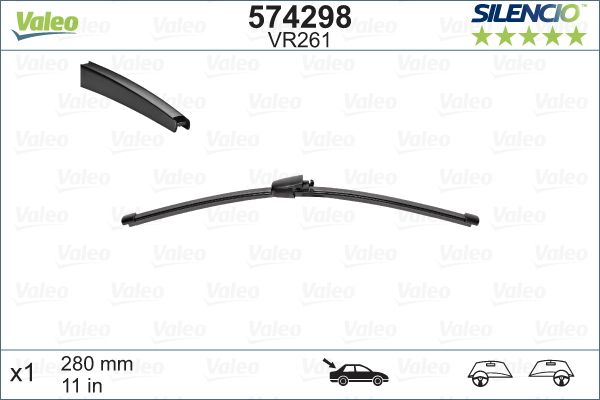 WIPER BLADE REAR VALEO SILENCIO 300mm
