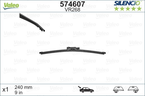 WIPER BLADE REAR W176 VALEO SILENCIO