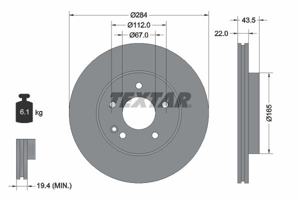 FRONT DISC TEXTAR MERC