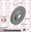 FRONT DISC 320MM ZIMMERMANN VAG