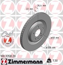 REAR DISC 330MM ZIMMERMANN VAG PORSCHE