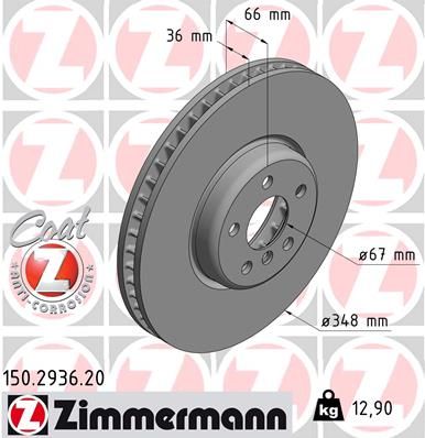 FRONT DISC LH ZIMMERMANN BMW
