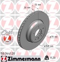 FRONT DISC 348MM ZIMMERMAN BMW