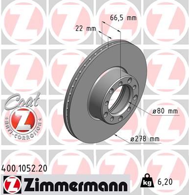 FRONT DISC ZIMMERMANN MERC