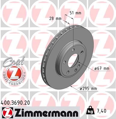 FRONT DISC ZIMMERMANN MERC