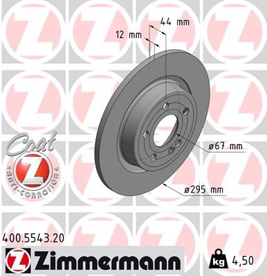 REAR DISC 295MM ZIMMERMANN MERC