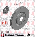FRONT DISC 350MM RH ZIMMERMANN PORSCHE
