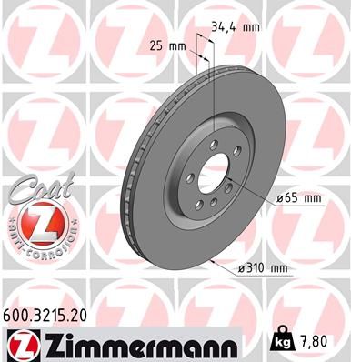FRONT DISC ZIMMERMANN VAG 310MM