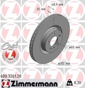 FRONT DISC 312MM ZIMMERMANN VAG
