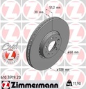 FRONT DISC 328MM ZIMMERMANN VOLVO