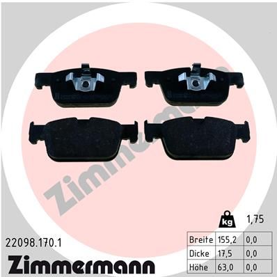 PADS FRONT ZIMMMERMANN VOLVO