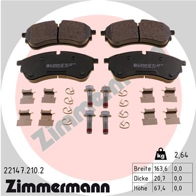 PADS FRONT ZIMMERMANN VAG