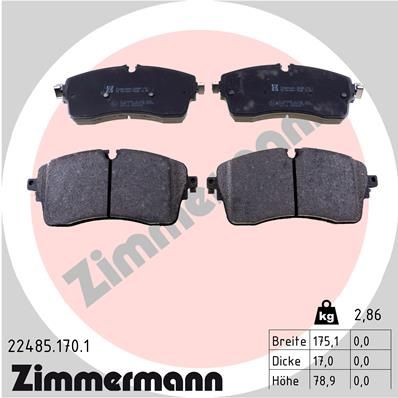 PADS FRONT ZIMMERMANN LAND ROVER