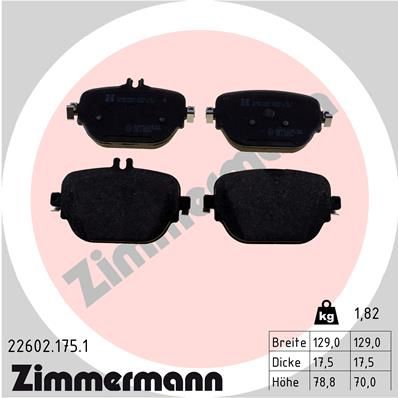 PADS REAR ZIMMERMANN MERC