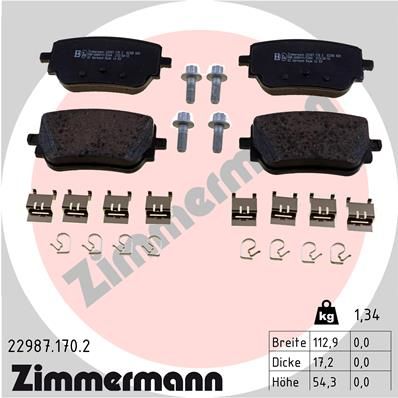 PADS REAR ZIMMERMANN MERC