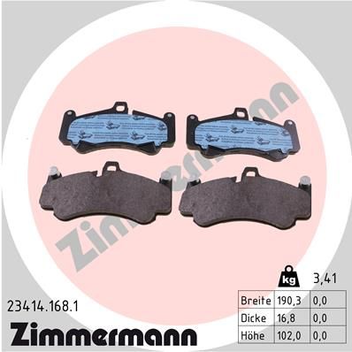 PADS FRONT ZIMMERMANN PORSCHE