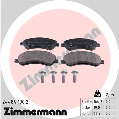 PADS FRONT ZIMMERMANN VAG