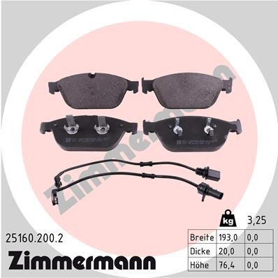 PADS FRONT ZIMMERMANN VAG