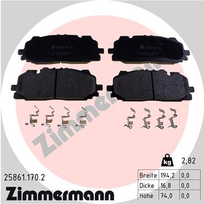 PADS FRONT ZIMMERMANN VAG