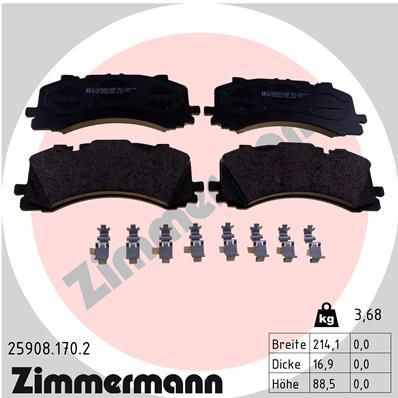PADS FRONT ZIMMERMANN VAG