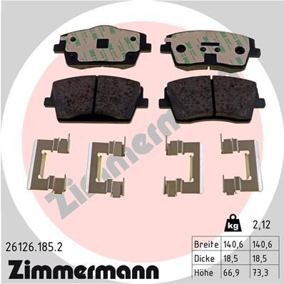 PADS FRONT ZIMMERMANN VOLVO