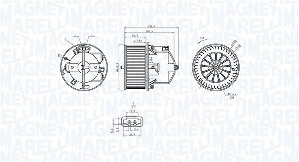 A/C BLOWER MOTOR MAGNETI VOLVO