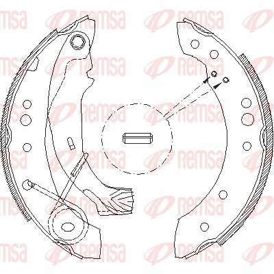 BRAKE SHOE REAR REMSA PSA
