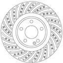 FRONT DISC XDRILLED TRW MERC