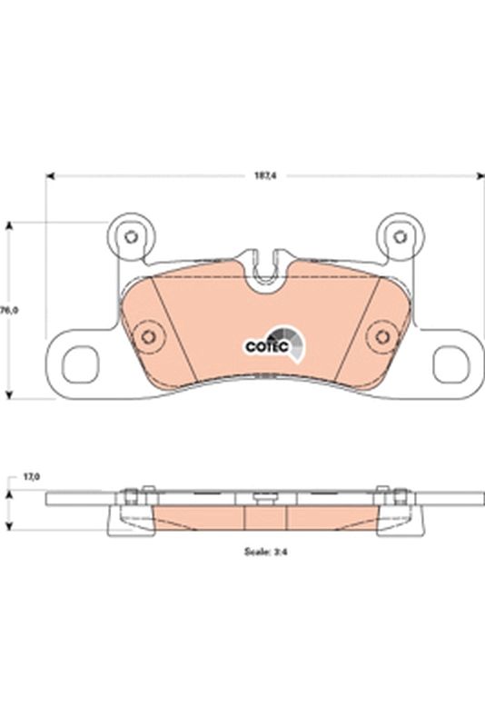 PADS REAR TRW VAG [COTEC]