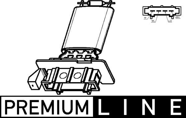 A/C BLOWER RESISTOR MAHLE VAG