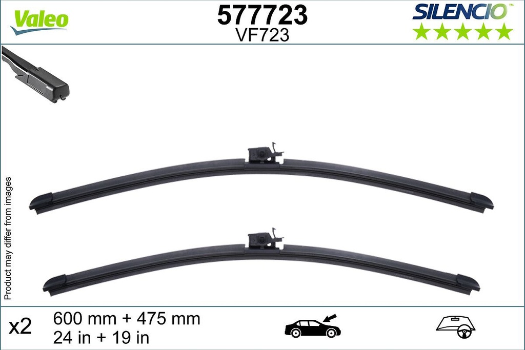 Wiper Blade Set Valeo MERC (577723)