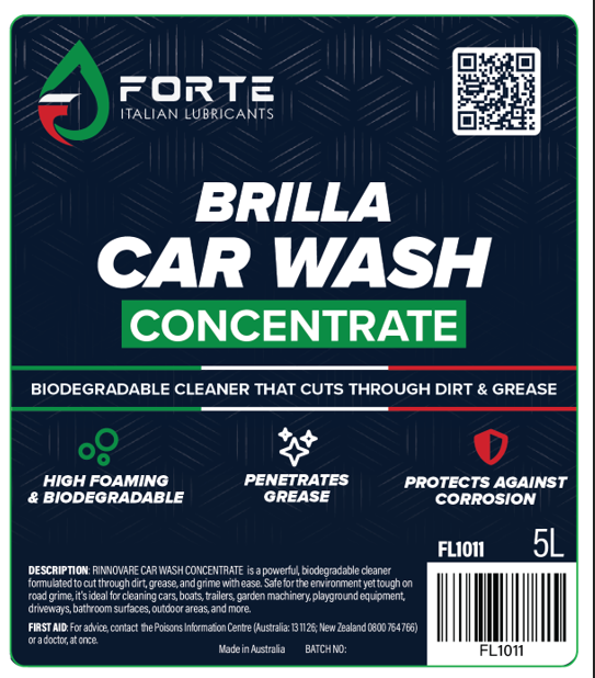 CAR WASH BRILLA 5L FORTE CONCENTRATED
