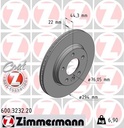 REAR DISC 294MM ZIMMERMANN VAG