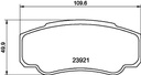 BRAKE PADS REAR PAGID FIAT
