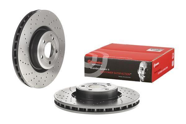 BRAKE DISC FRONT 342MM BREMBO MERC (CROSS DRILLED)