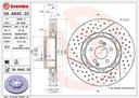 BRAKE DISC FRONT 360MM BREMBO MERC (CROSS DRILLED - SLOTTED)