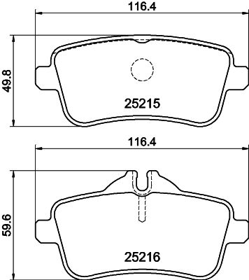 BRAKE PADS REAR PAGID MERC