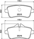 BRAKE PADS REAR PAGID MERC