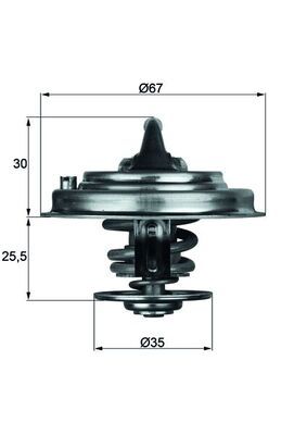 THERMOSTAT MAHLE VAG 92 DEG
