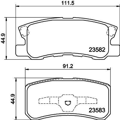 BRAKE PADS REAR PAGID PSA