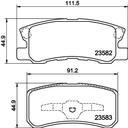 BRAKE PADS REAR PAGID PSA