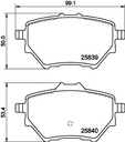 BRAKE PADS REAR PAGID PSA