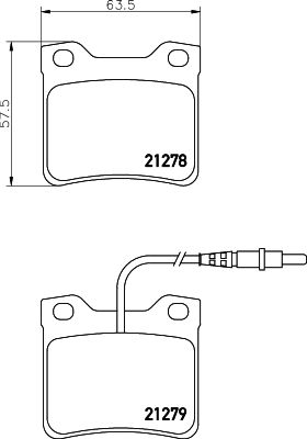 BRAKE PADS REAR PAGID PSA (DNO)