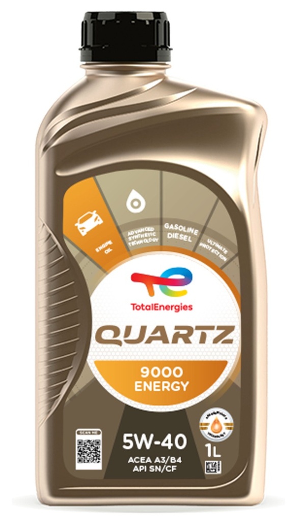 ENGINE OIL 1L 5W40 QUARTZ 9000 ENERGY TOTAL