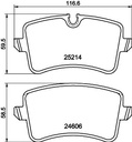 BRAKE PADS REAR WITH SENSOR PAGID VAG