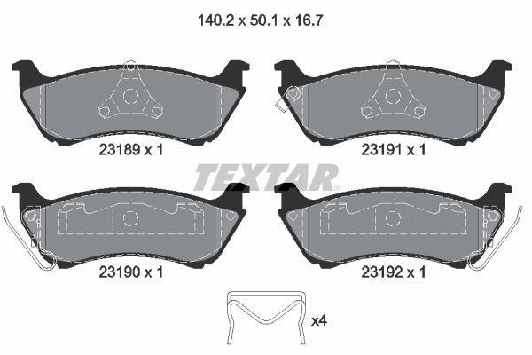 BRAKE PADS REAR TEXTAR MERC