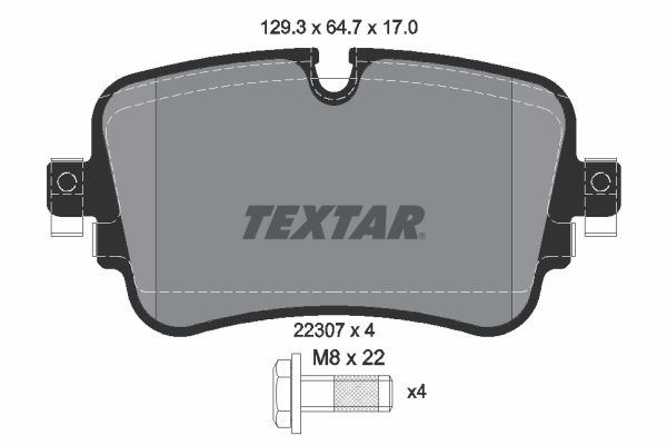 REAR PADS TEXTAR VAG